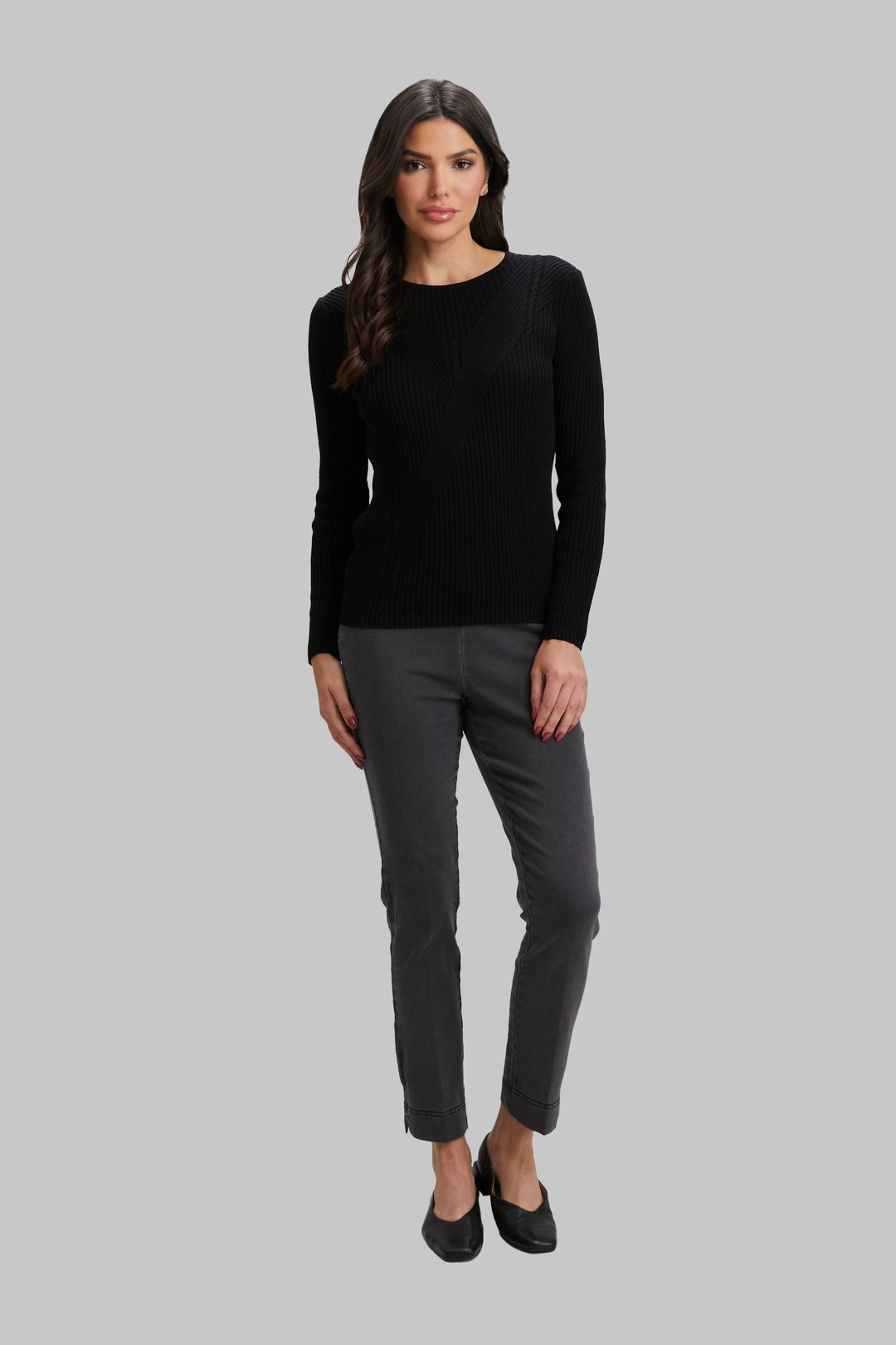 Shaker Variegated Rib Crewneck - FINAL SALE