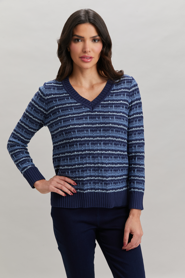 Serenity Stripes V-Neck - FINAL SALE