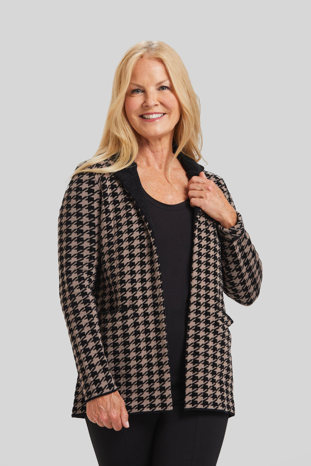 Chenille Houndstooth Jacket- FINAL SALE