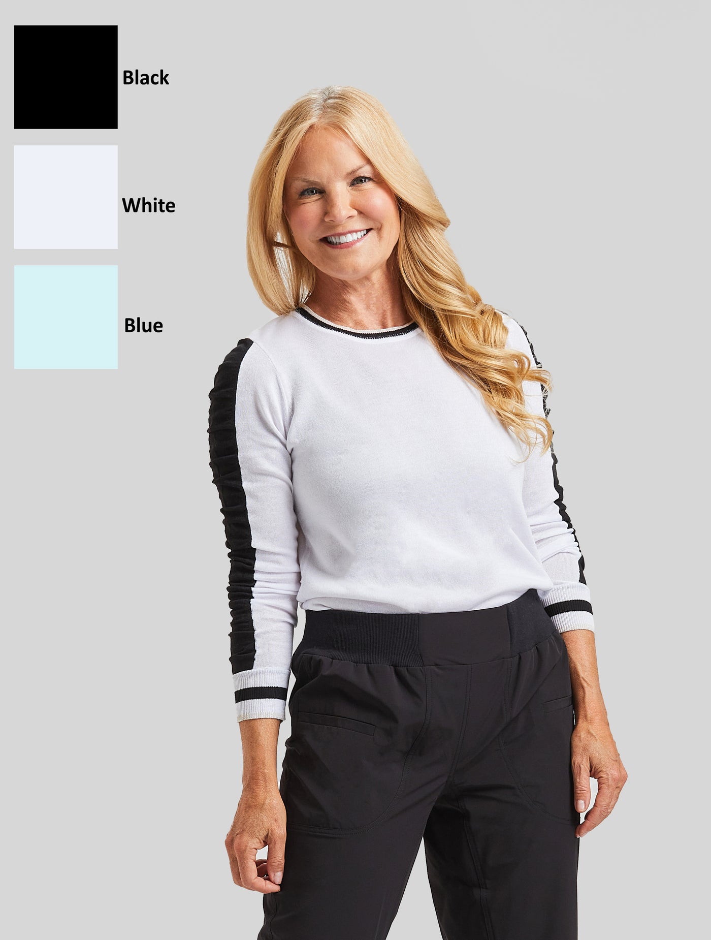 Dash of Glitz Ruched Sleeve Sweater- FINAL SALE