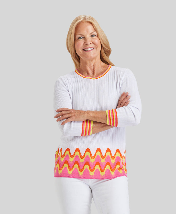 Pop of Color Crewneck- FINAL SALE