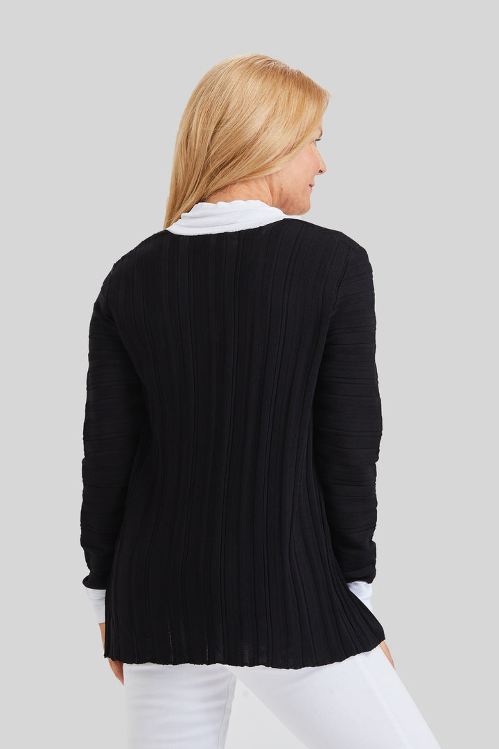 BBQ Whites Color Block Cardigan- FINAL SALE
