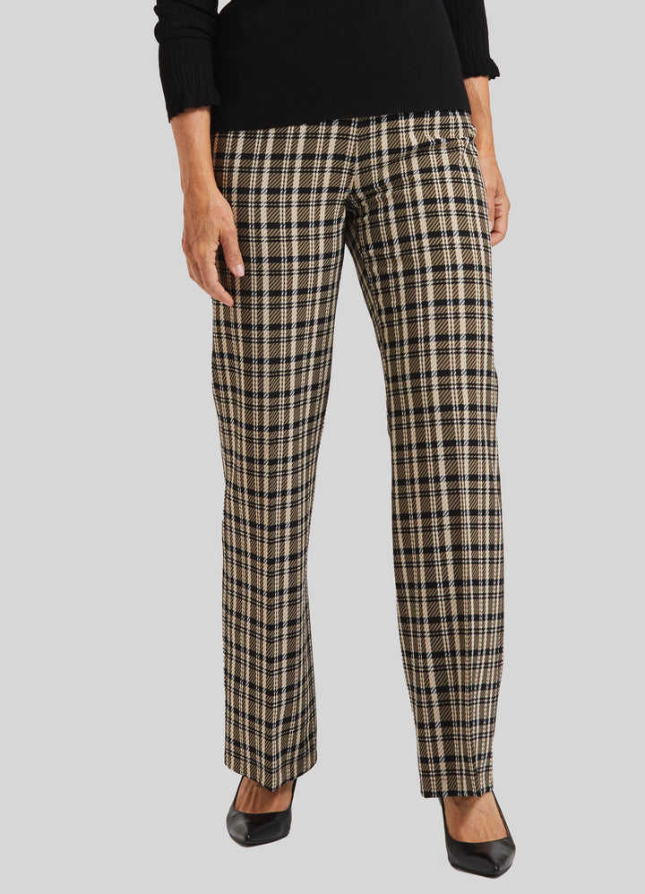 Munich Plaid Jules Clean Pull On Pant- FINAL SALE