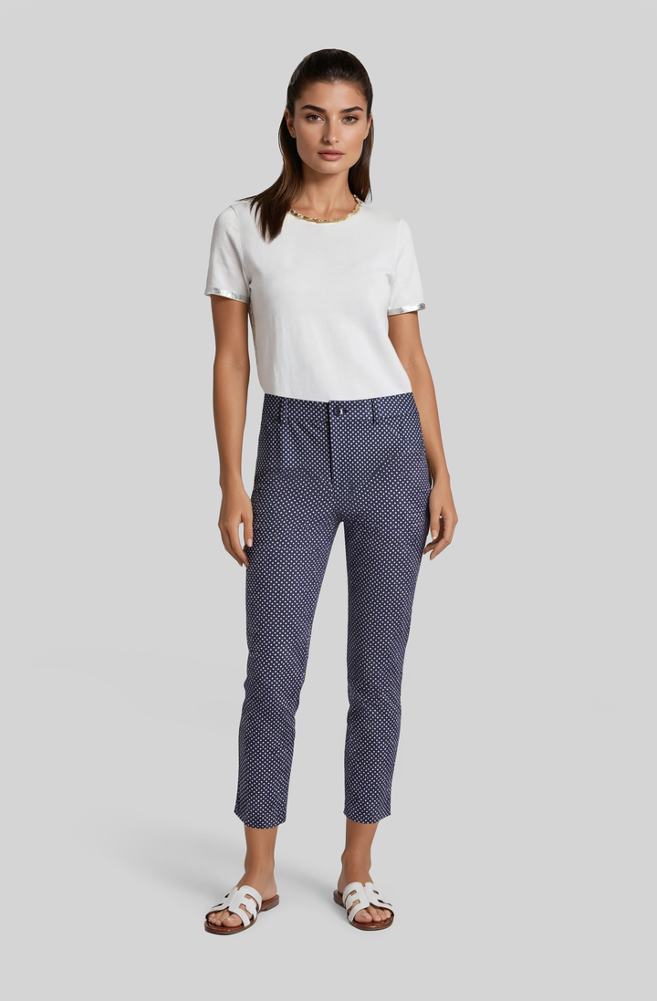 Pin Dot Hayes Slim Crop Jean