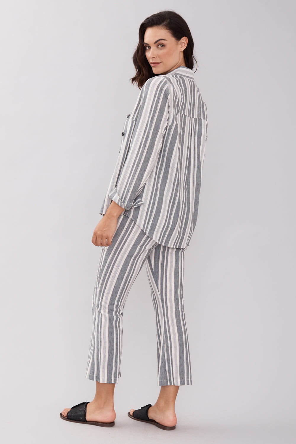 Regan Crop Flare - Liberty Linen: FINAL SALE