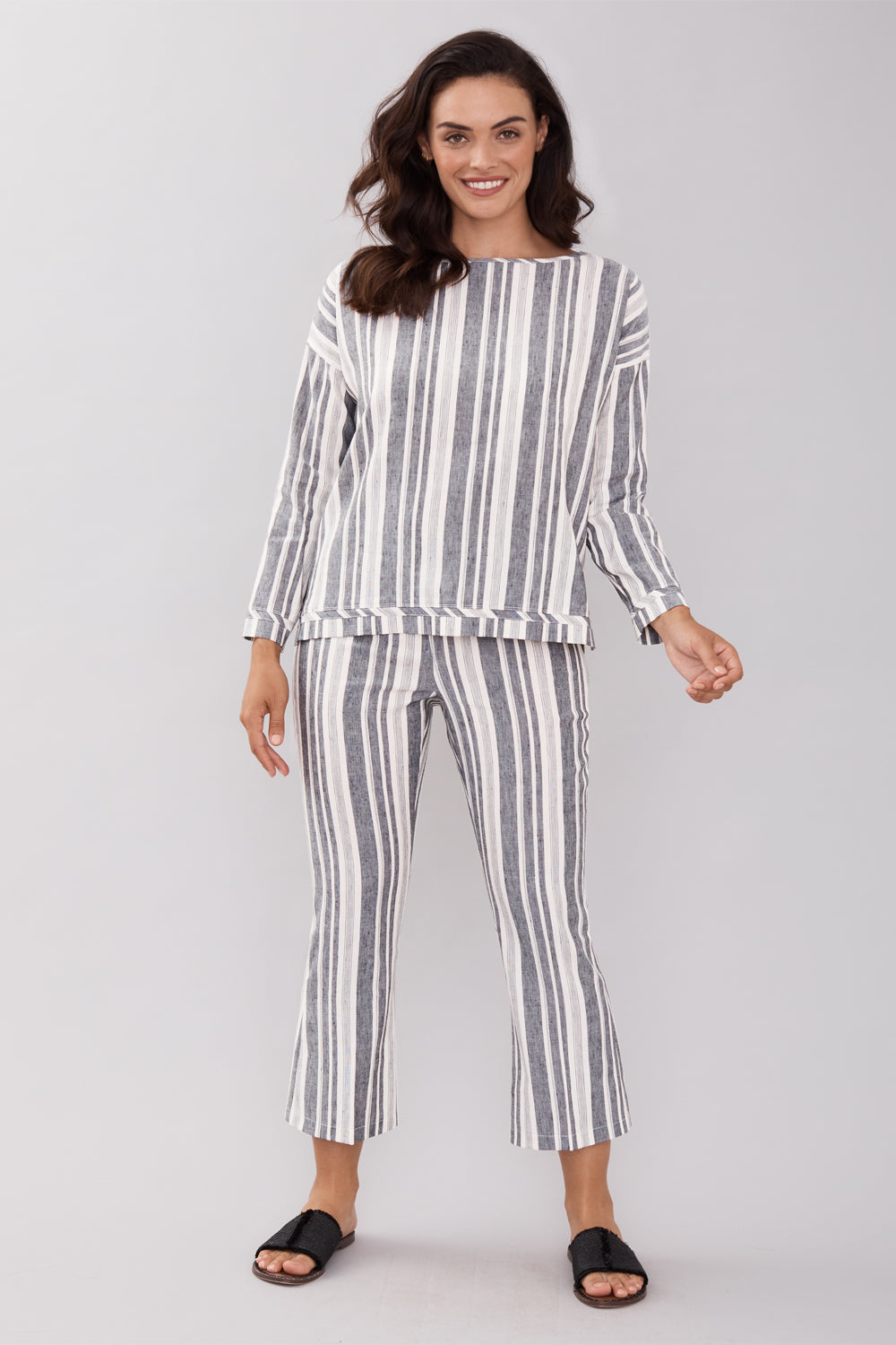 Regan Crop Flare - Liberty Linen: FINAL SALE