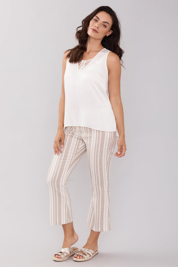 Regan Crop Flare - Liberty Linen: FINAL SALE