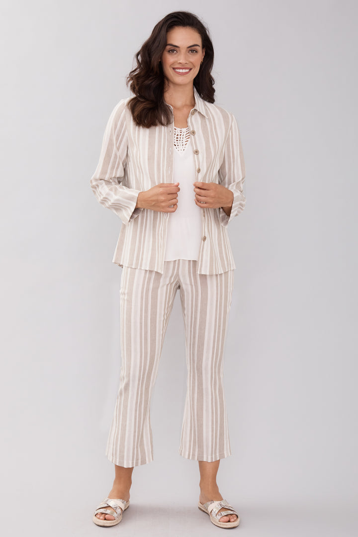 Regan Crop Flare - Liberty Linen: FINAL SALE
