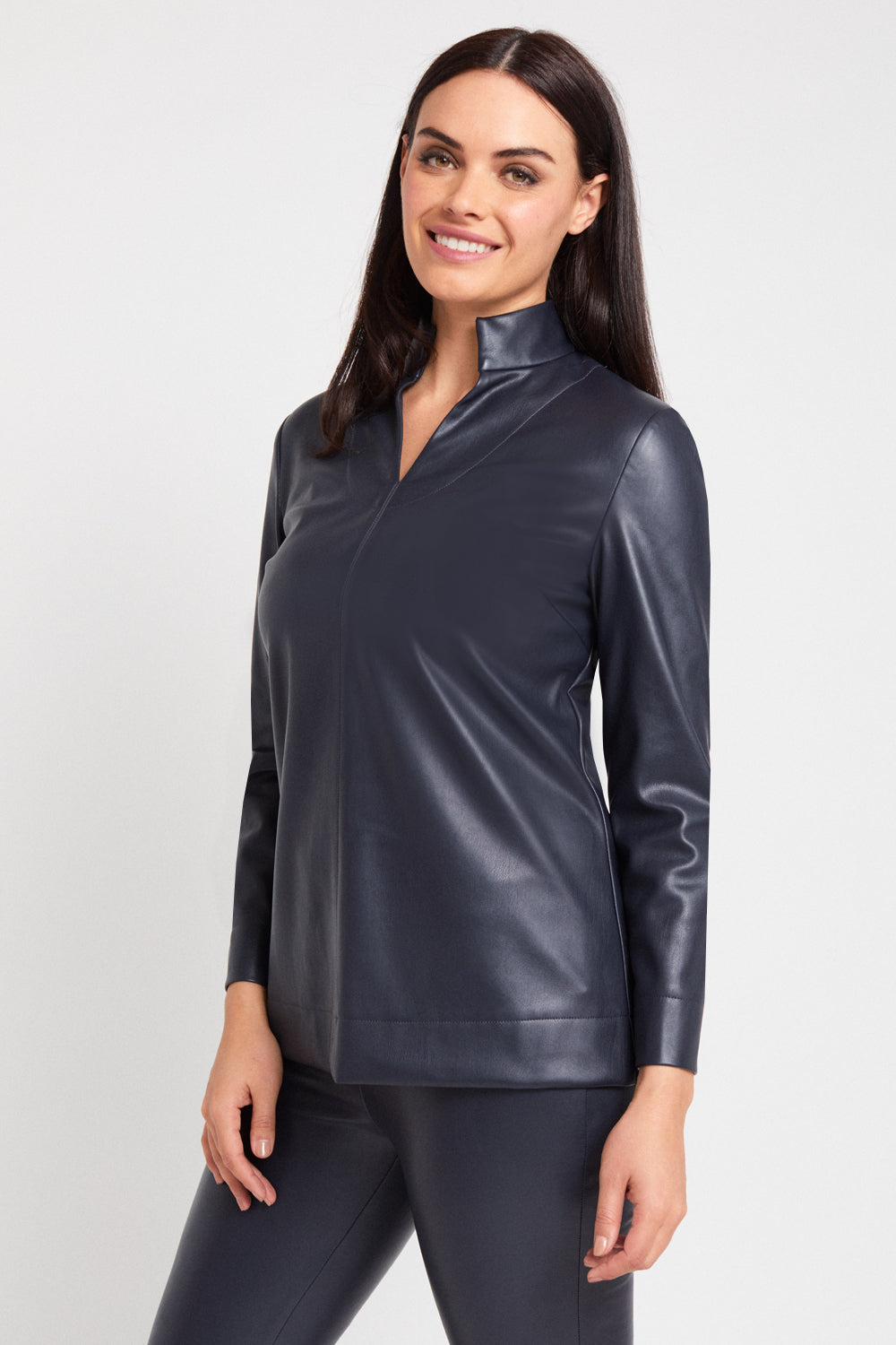 Sutton Tunic - Faux Leather: FINAL SALE
