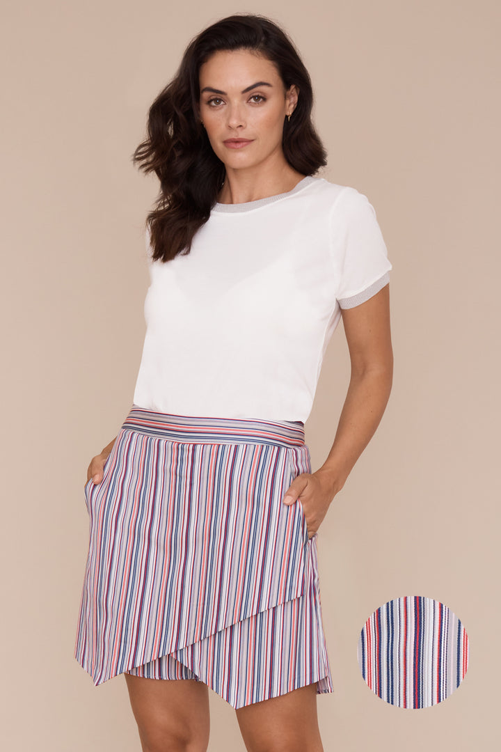 Larissa Skort - Parallel Stripe: FINAL SALE