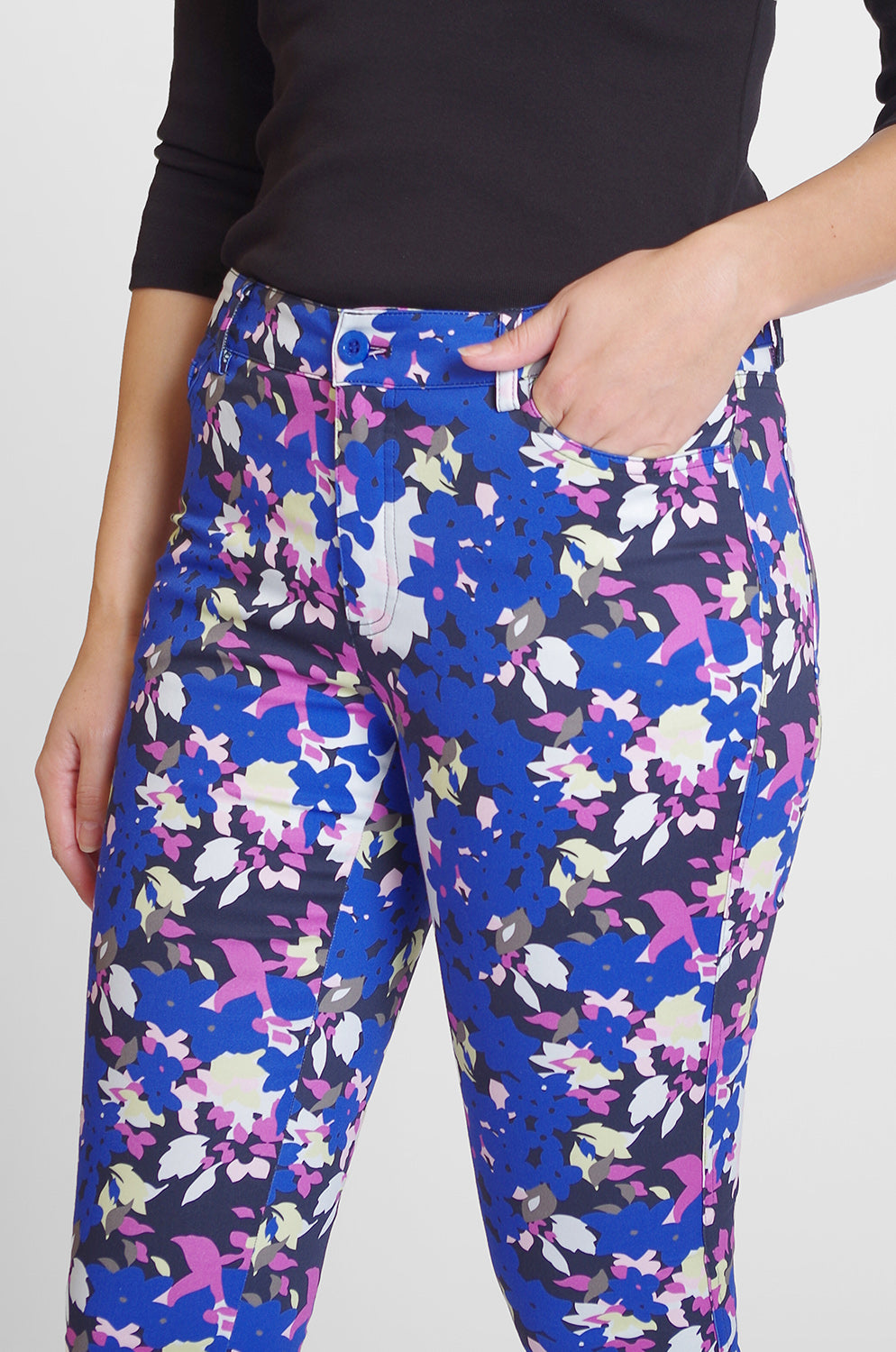 Twiggy Slim Jean - Colorful Bouquet: FINAL SALE