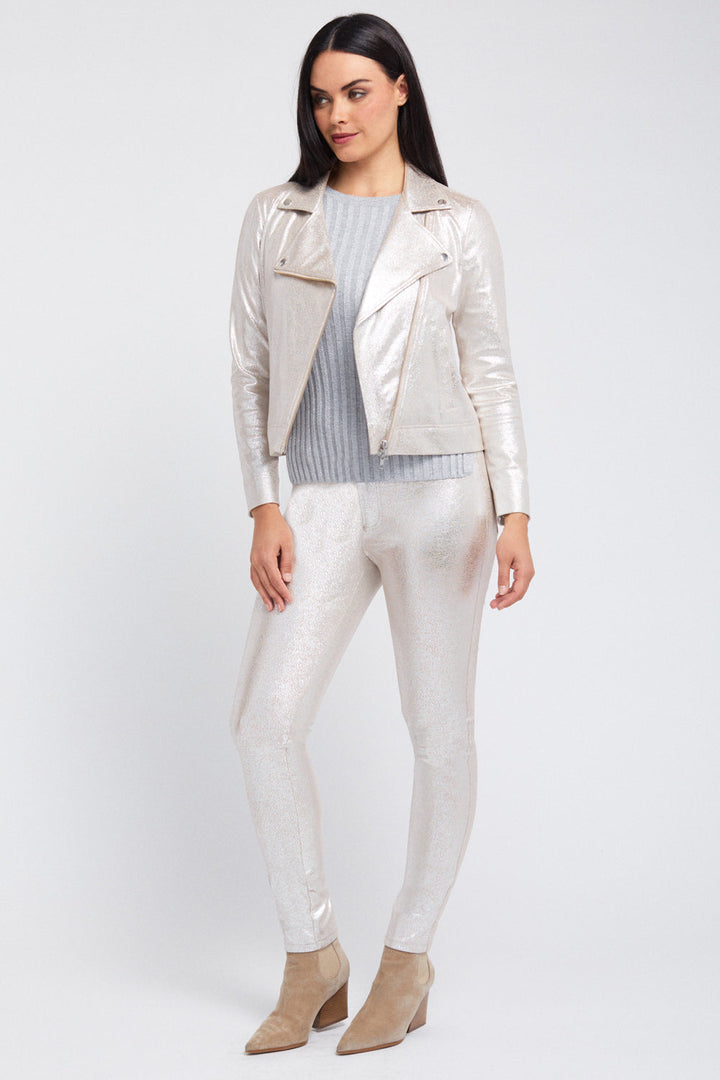 Mariel Moto Jacket - Foiled Suede: FINAL SALE