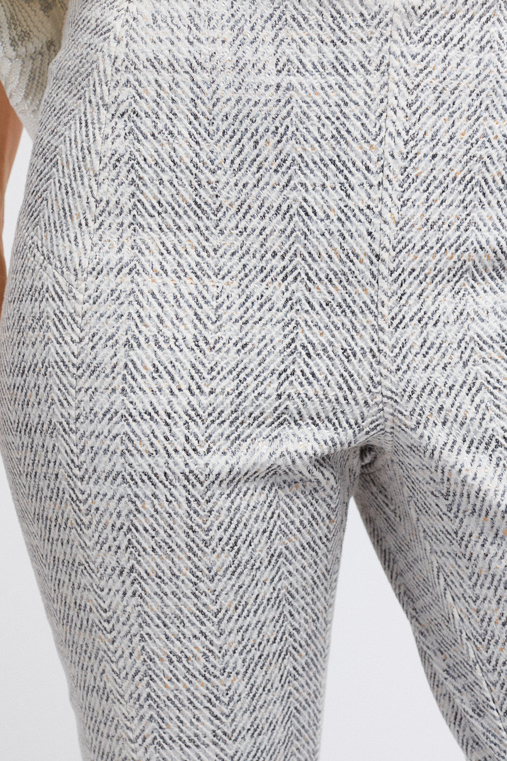 Chantal  Seamed Legging - Glitter Plaid Suede: FINAL SALE