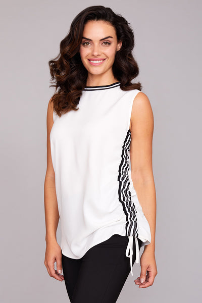 Journey Stretch Brooke Sleeveless Ruched Top: FINAL SALE