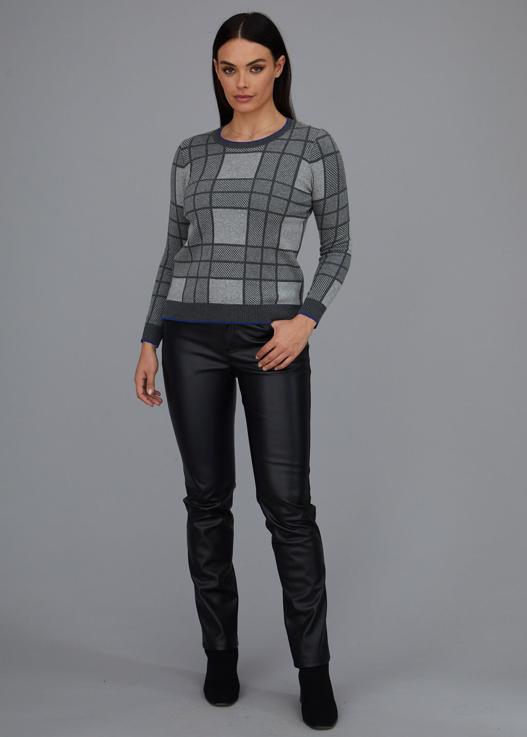 Plaid Crewneck Sweater: FINAL SALE