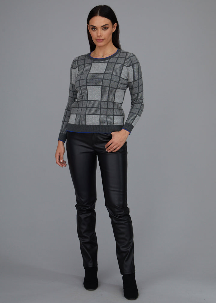Plaid Crewneck Sweater: FINAL SALE