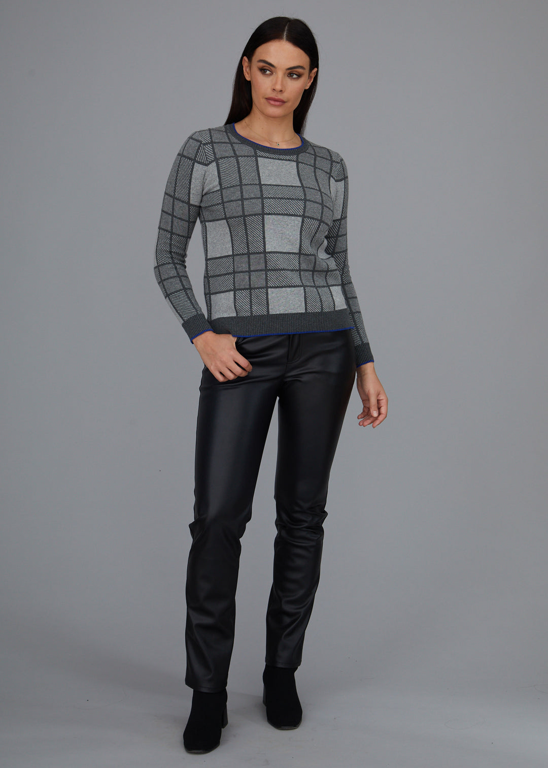 Plaid Crewneck Sweater: FINAL SALE