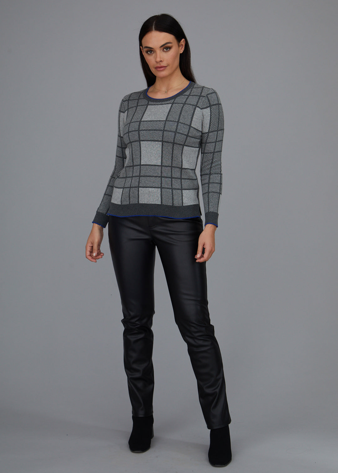 Plaid Crewneck Sweater: FINAL SALE