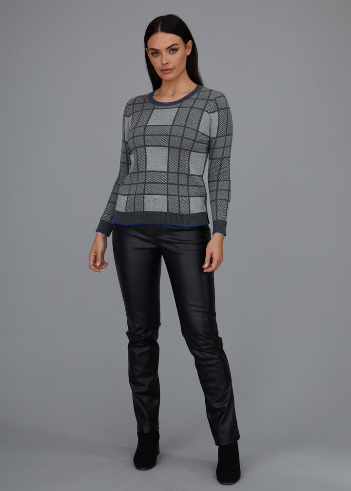Plaid Crewneck Sweater: FINAL SALE
