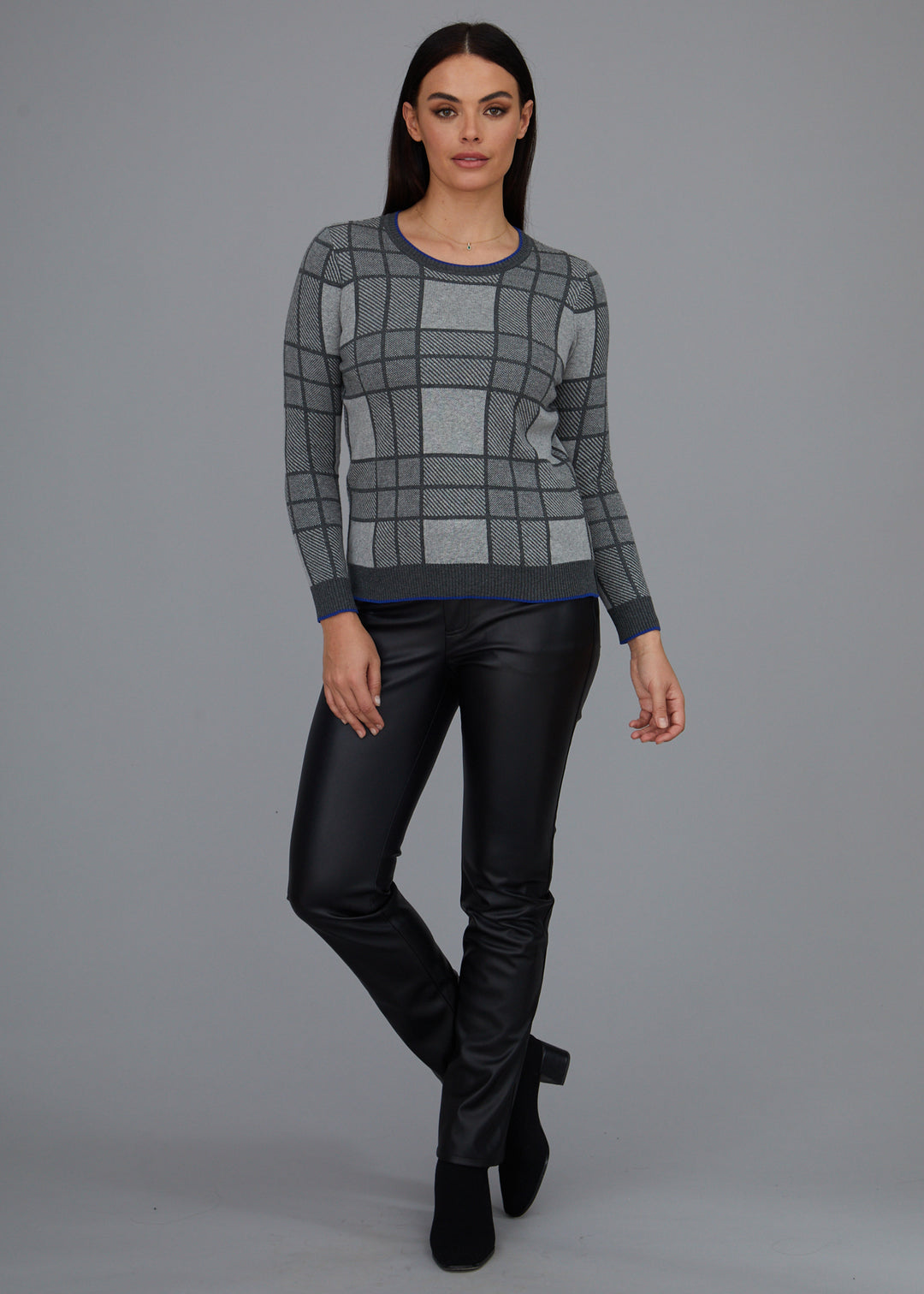 Plaid Crewneck Sweater: FINAL SALE