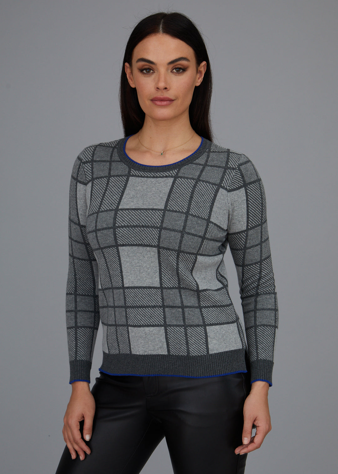 Plaid Crewneck Sweater: FINAL SALE