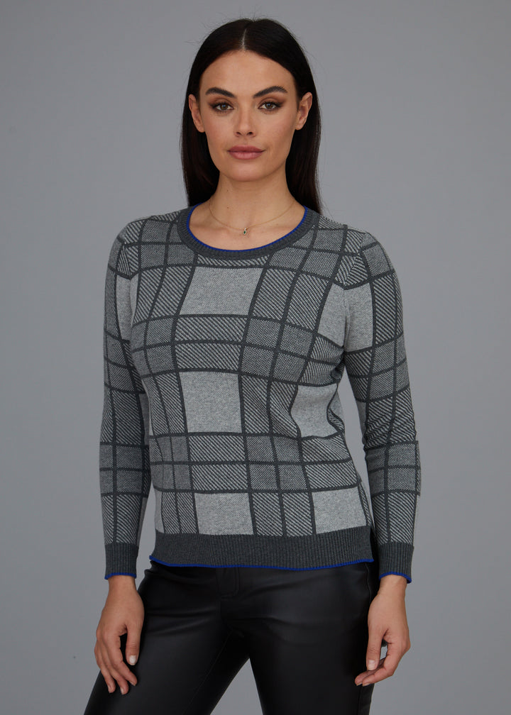 Plaid Crewneck Sweater: FINAL SALE