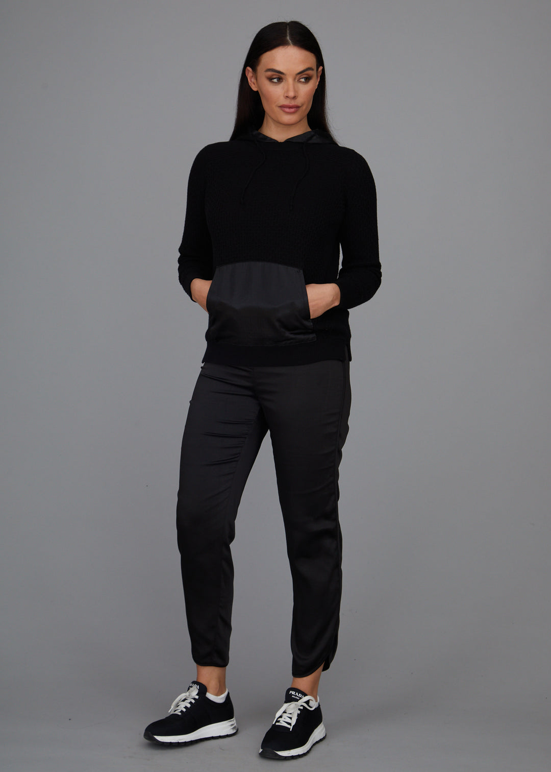 Hoody - Satin Trim: FINAL SALE