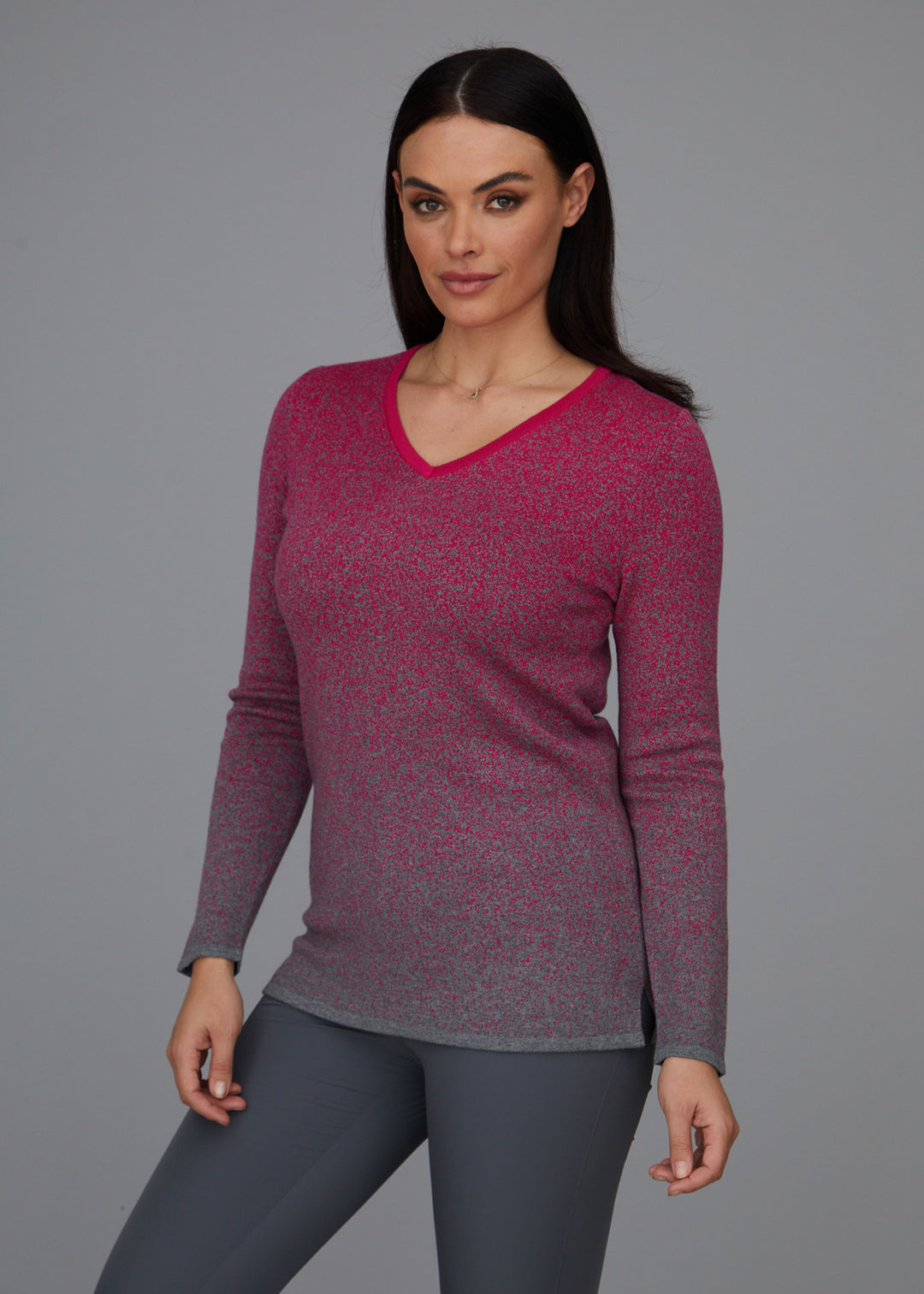 Pixelated V-Neck Sweater: FINAL SALE