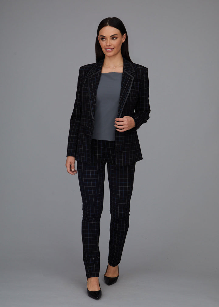 Jules Straight Leg Pant - Wall Street Plaid: FINAL SALE
