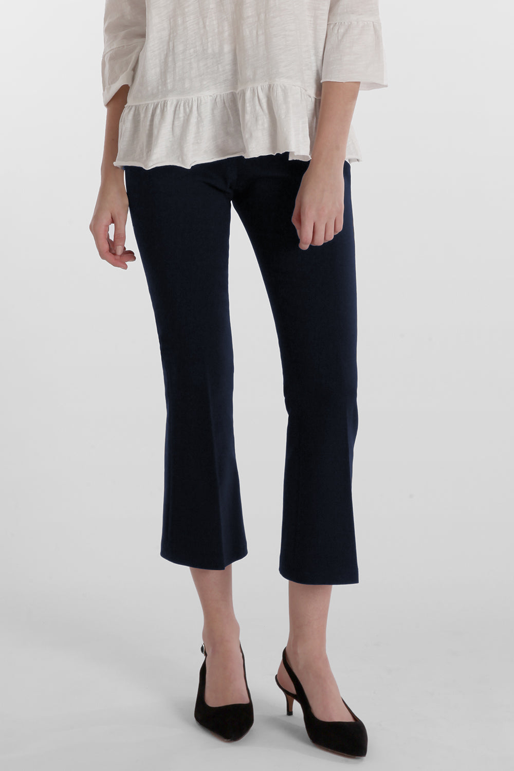 Regan Crop Flare - Blossom Twill: FINAL SALE