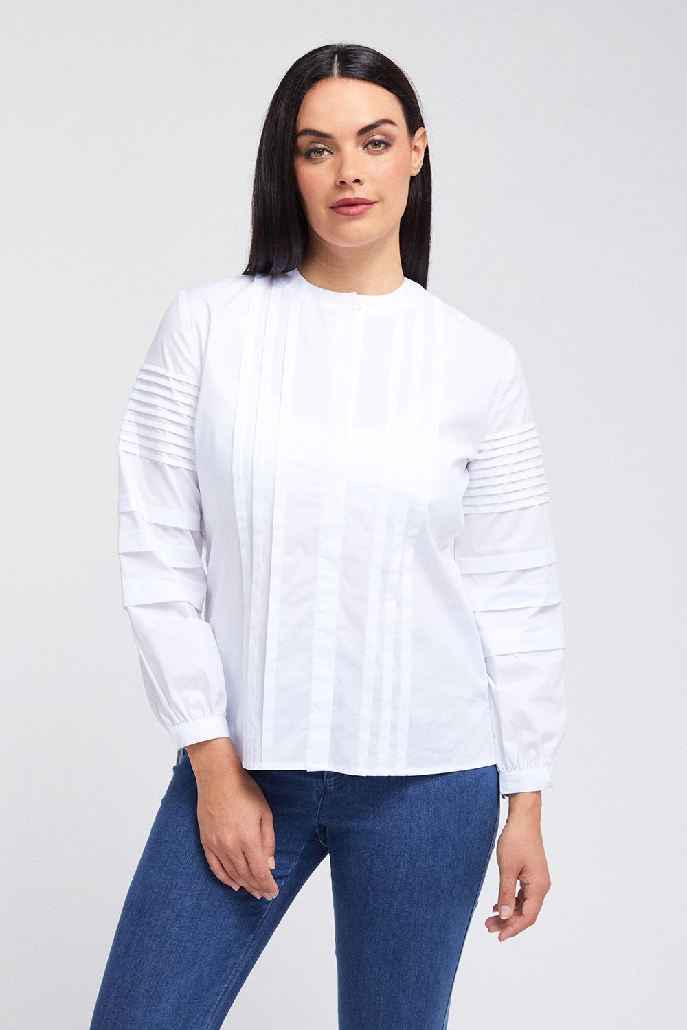 Italy Crew Neck Shirt w/ Pleating: FINAL SALE