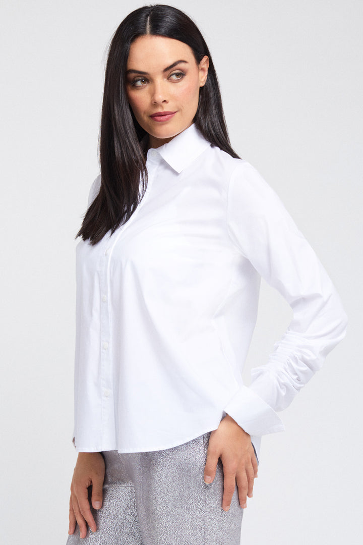 Belgium Shirred Sleeve Shirt: FINAL SALE