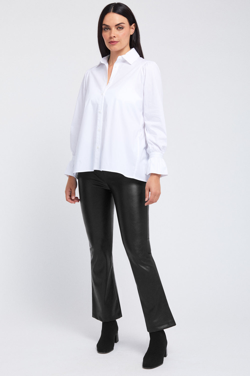 Sonny Pull On Flare - Faux Leather: FINAL SALE