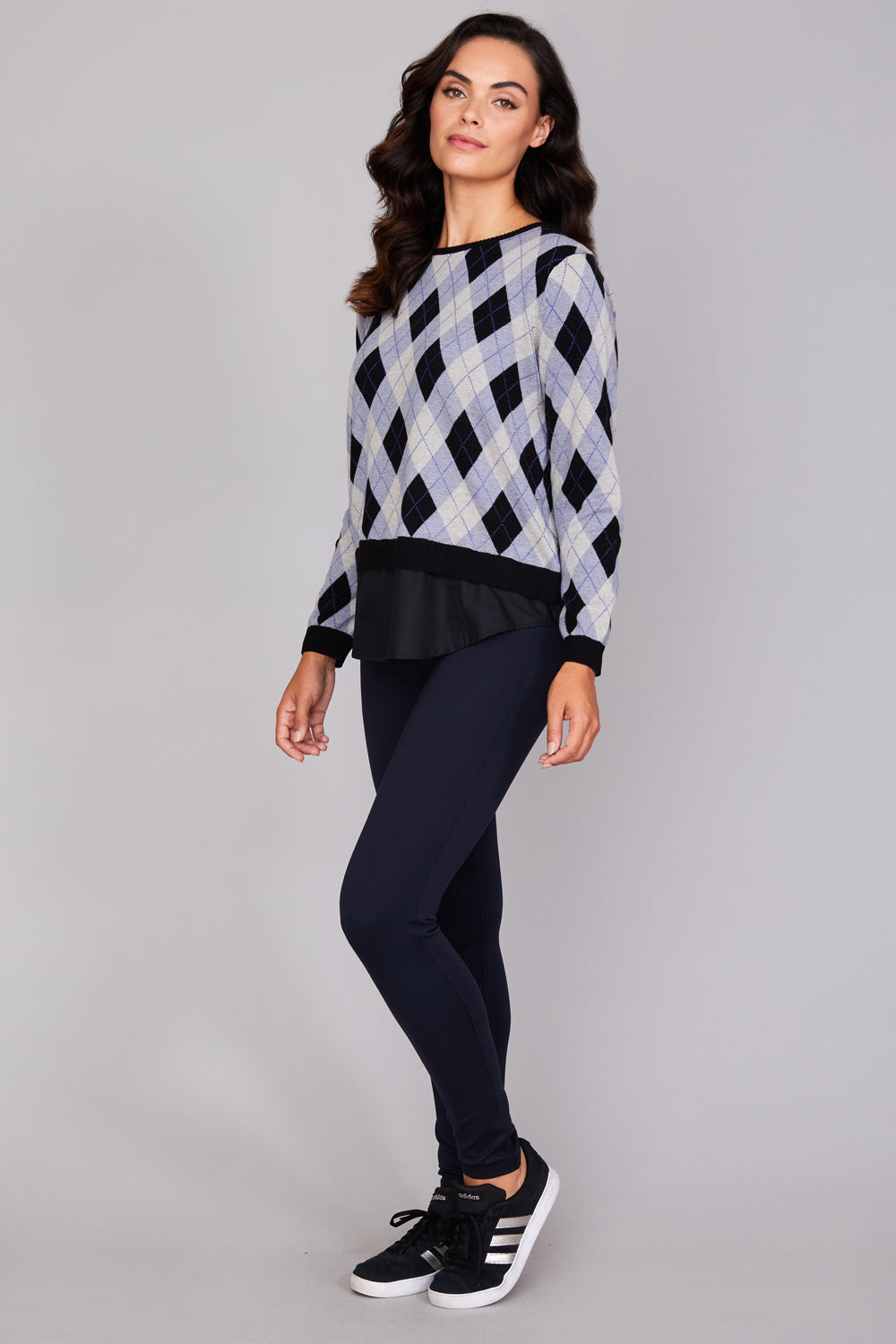 Argyle Easy Crew Neck- FINAL SALE
