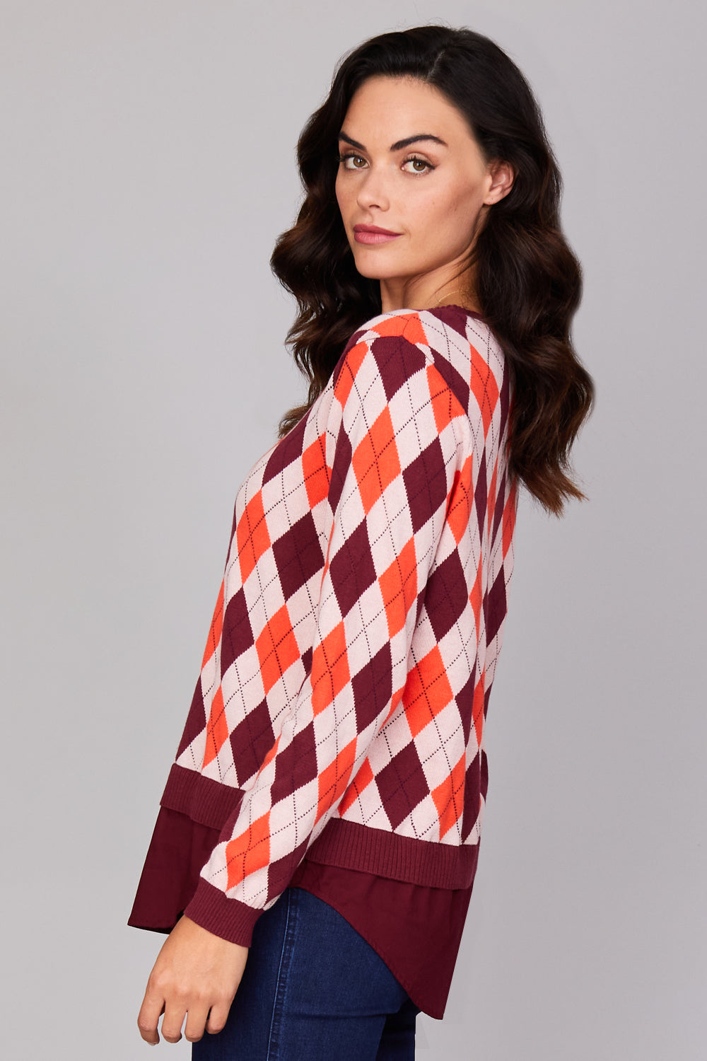 Argyle Easy Crew Neck- FINAL SALE