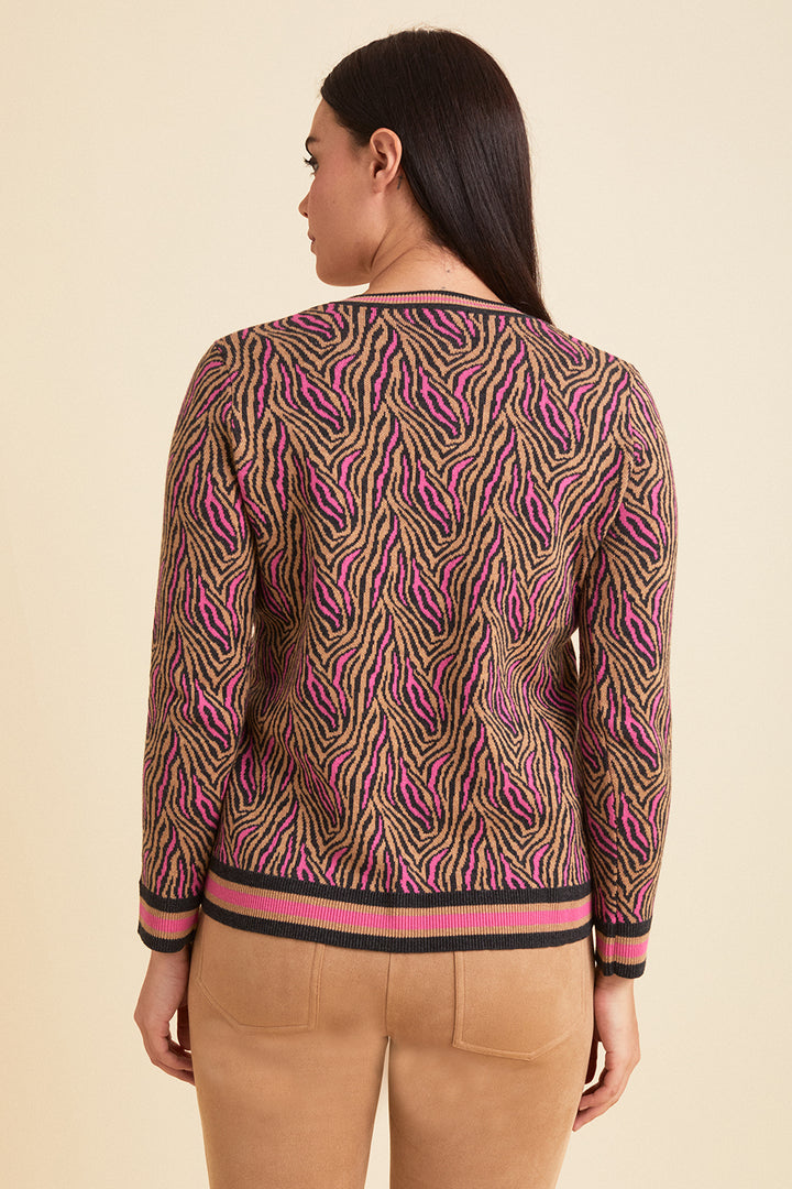 Zebra V Neck - Safari Bound: FINAL SALE