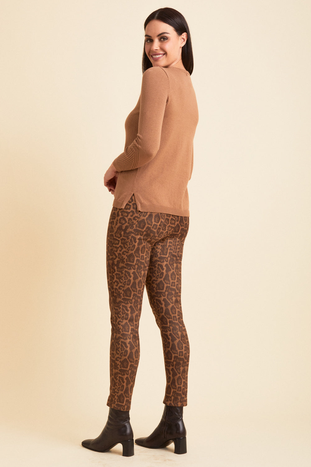 Detail Sleeve Crewneck Knit Top: FINAL SALE