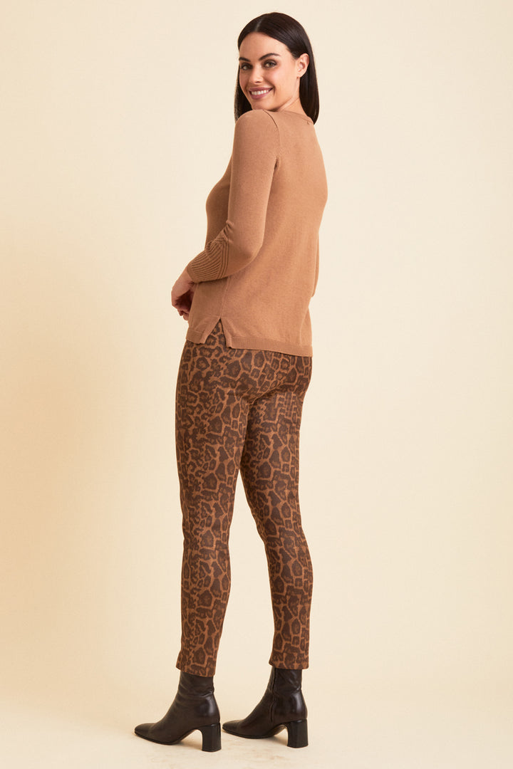 Detail Sleeve Crewneck Knit Top: FINAL SALE