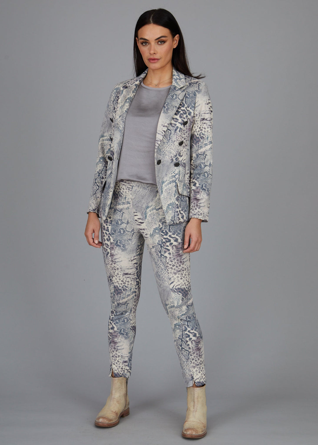 Steely 1 Button DB Jacket - Multi Skin Faux Suede: FINAL SALE