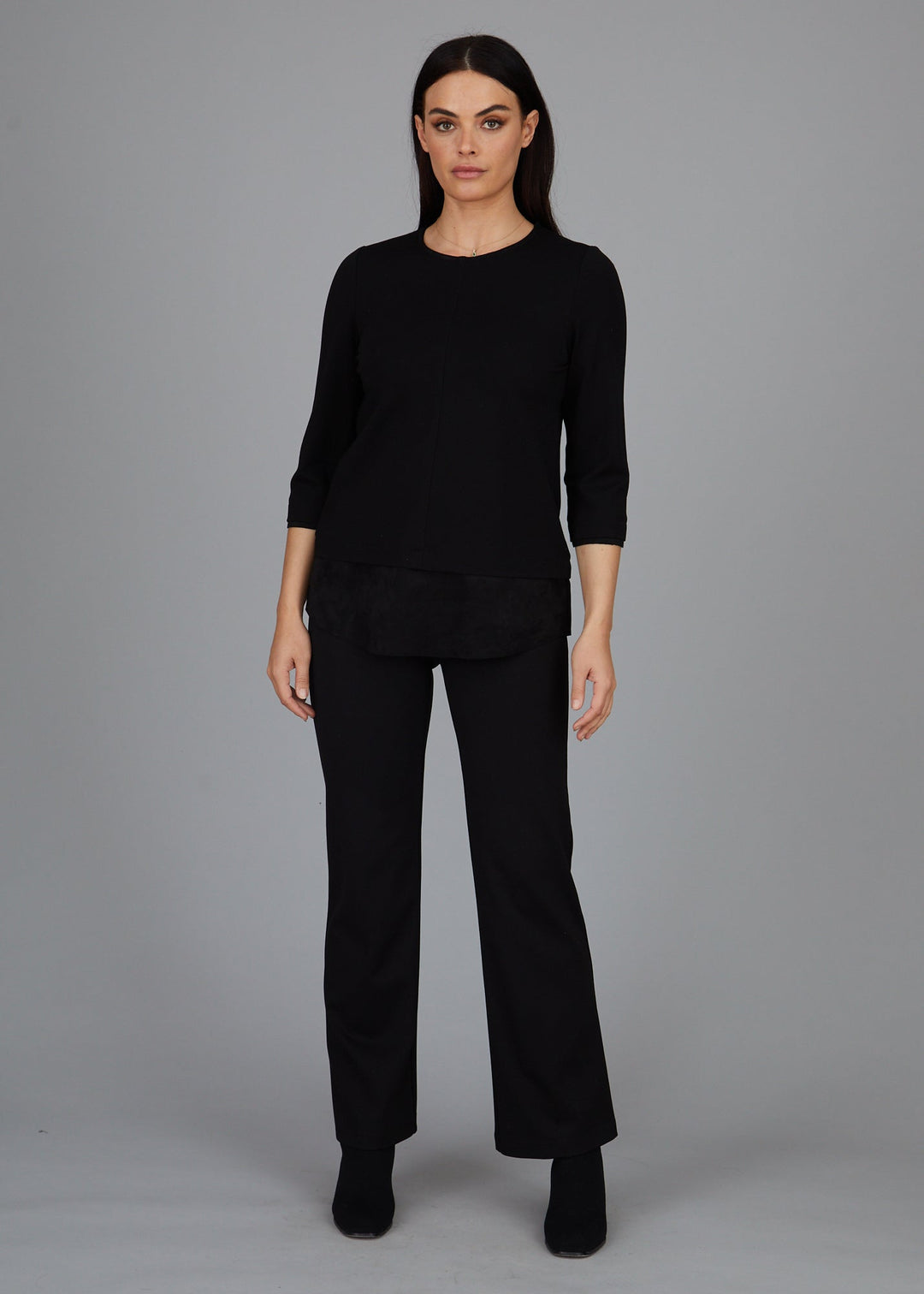 Dawn Hi-Low Crew - Faux Suede: FINAL SALE
