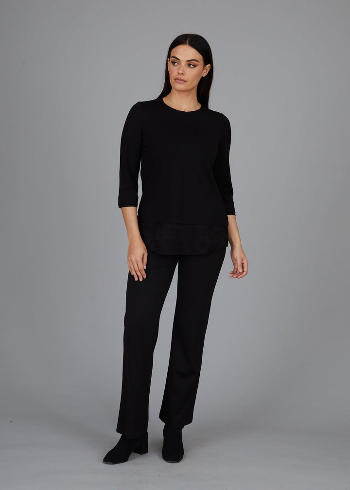 Dawn Hi-Low Crew - Faux Suede: FINAL SALE