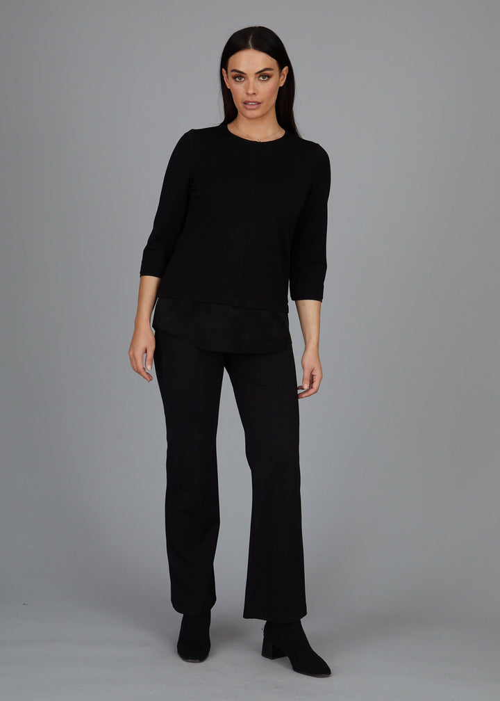 Dawn Hi-Low Crew - Faux Suede: FINAL SALE