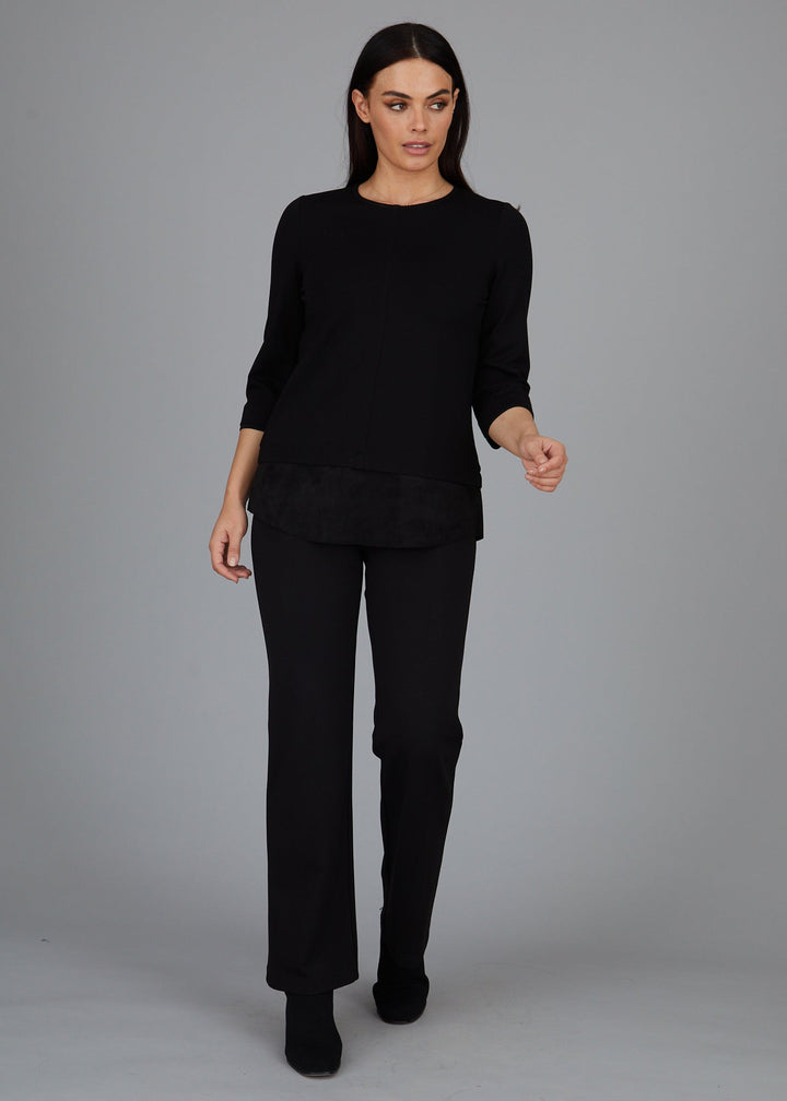 Dawn Hi-Low Crew - Faux Suede: FINAL SALE