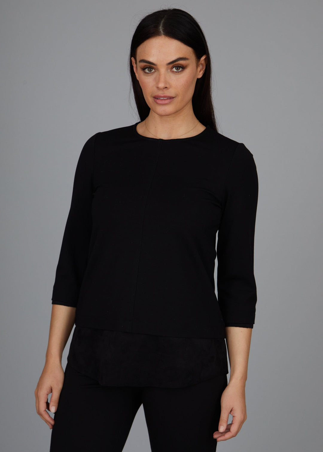 Dawn Hi-Low Crew - Faux Suede: FINAL SALE