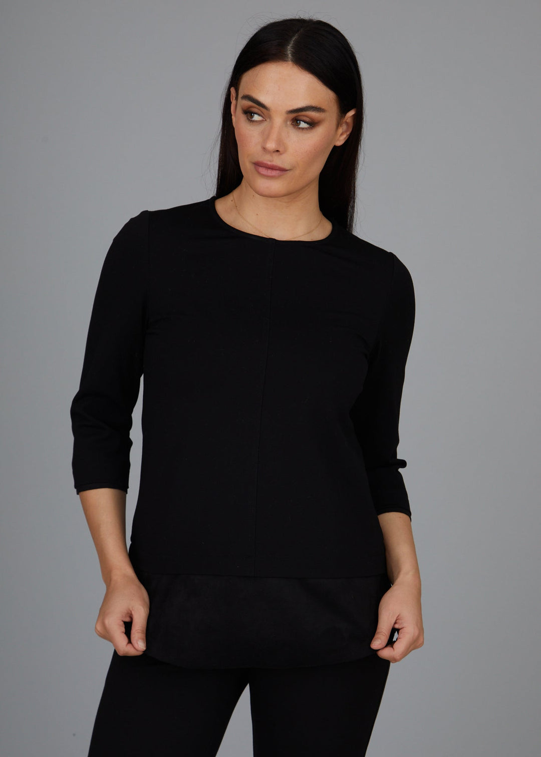 Dawn Hi-Low Crew - Faux Suede: FINAL SALE