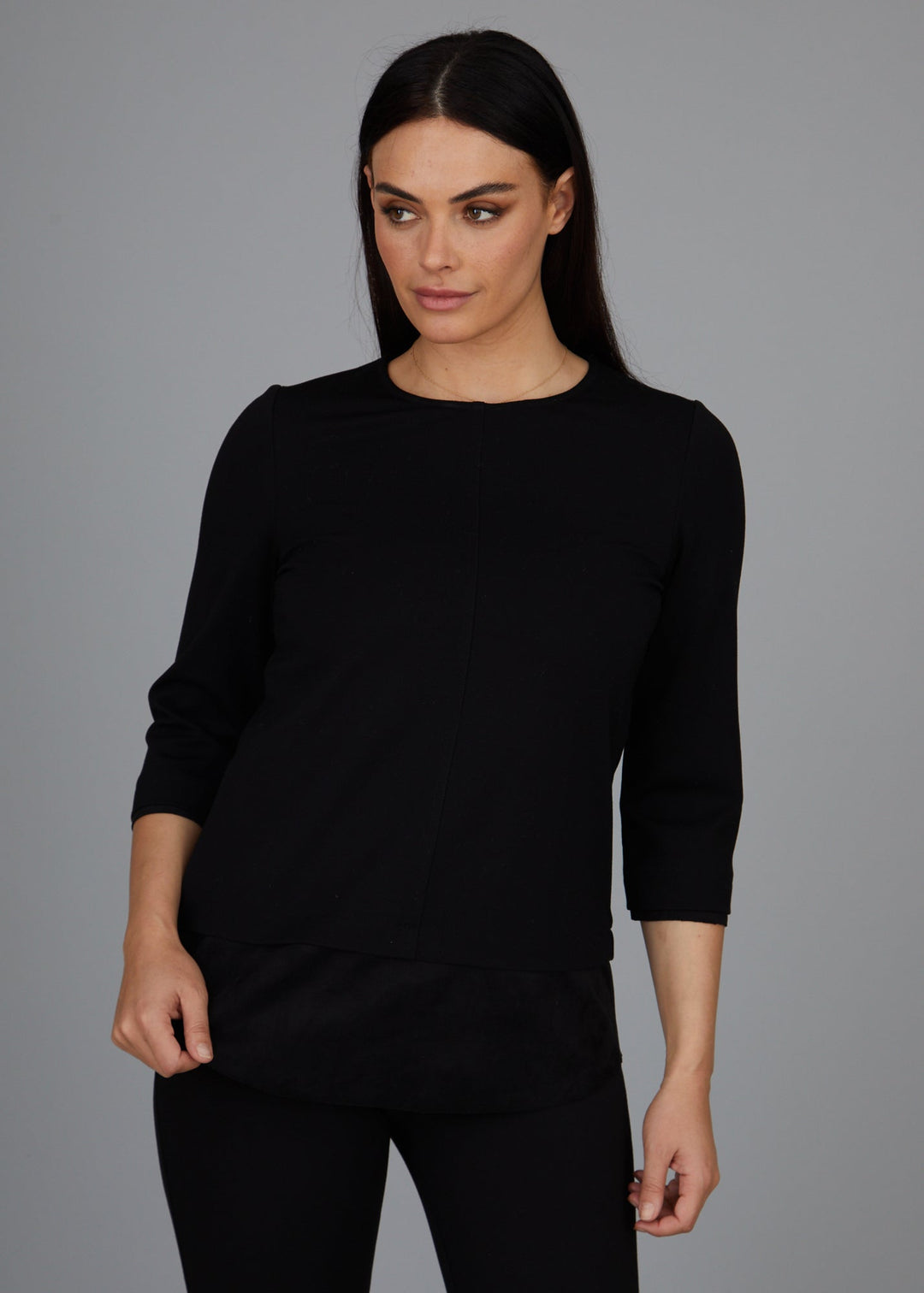 Dawn Hi-Low Crew - Faux Suede: FINAL SALE