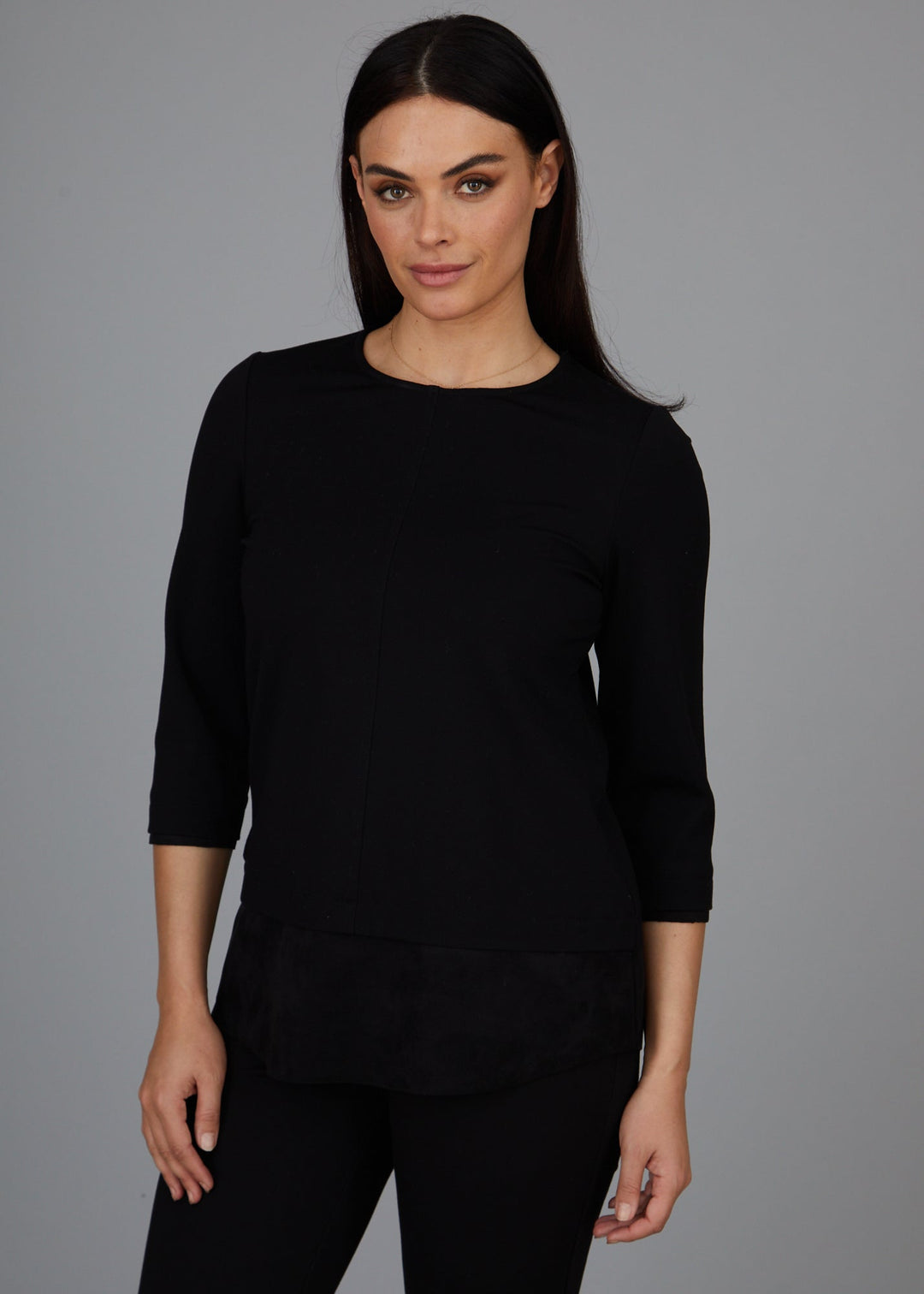 Dawn Hi-Low Crew - Faux Suede: FINAL SALE