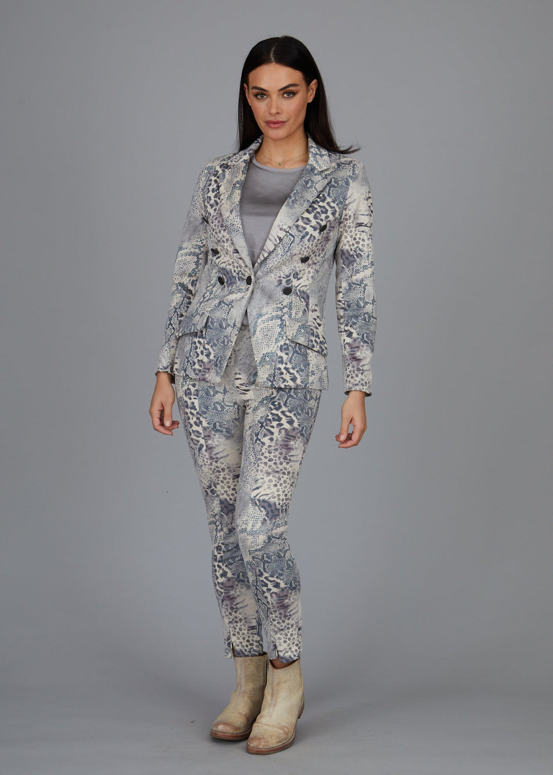 Steely 1 Button DB Jacket - Multi Skin Faux Suede: FINAL SALE