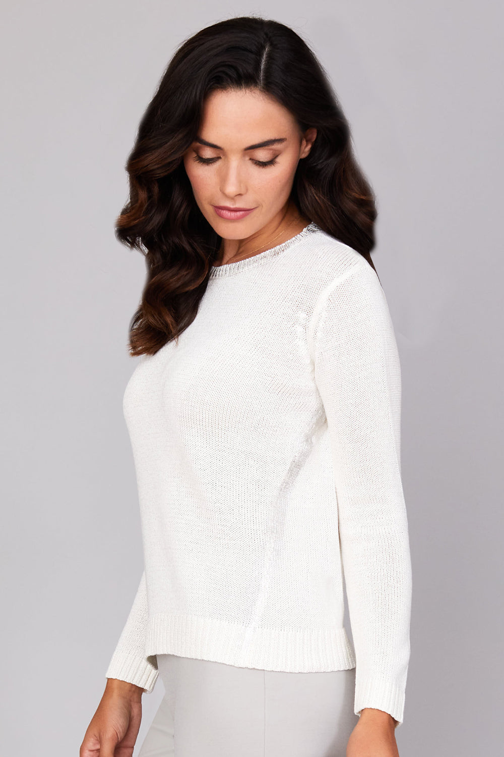 Silver Stripe Crew Neck: FINAL SALE
