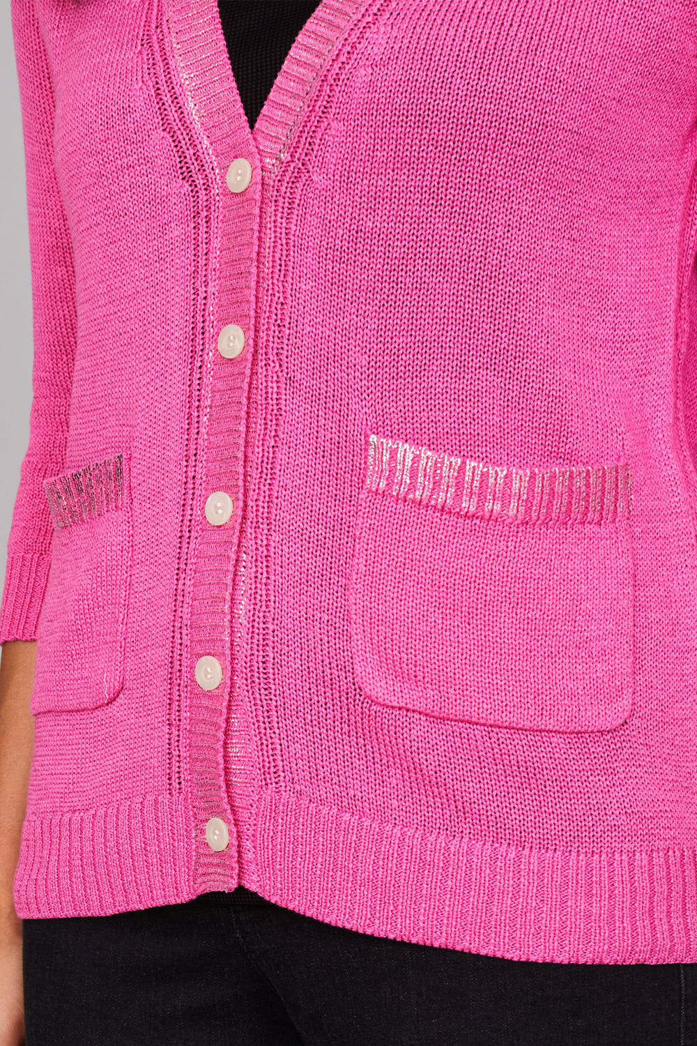 Silver Stripe Cardigan: FINAL SALE